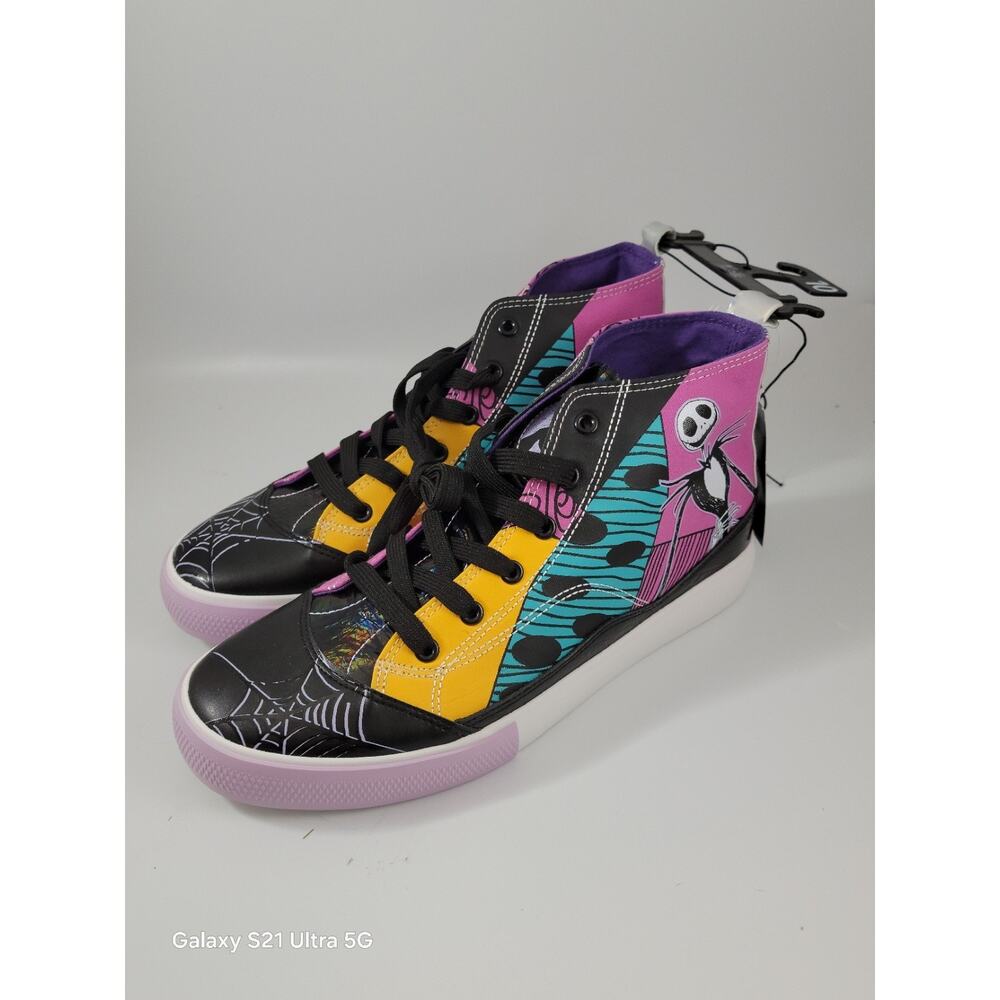 Disney Nightmare Before Christmas Sneakers Women's Size 10 Mid Lace Up Shoes
